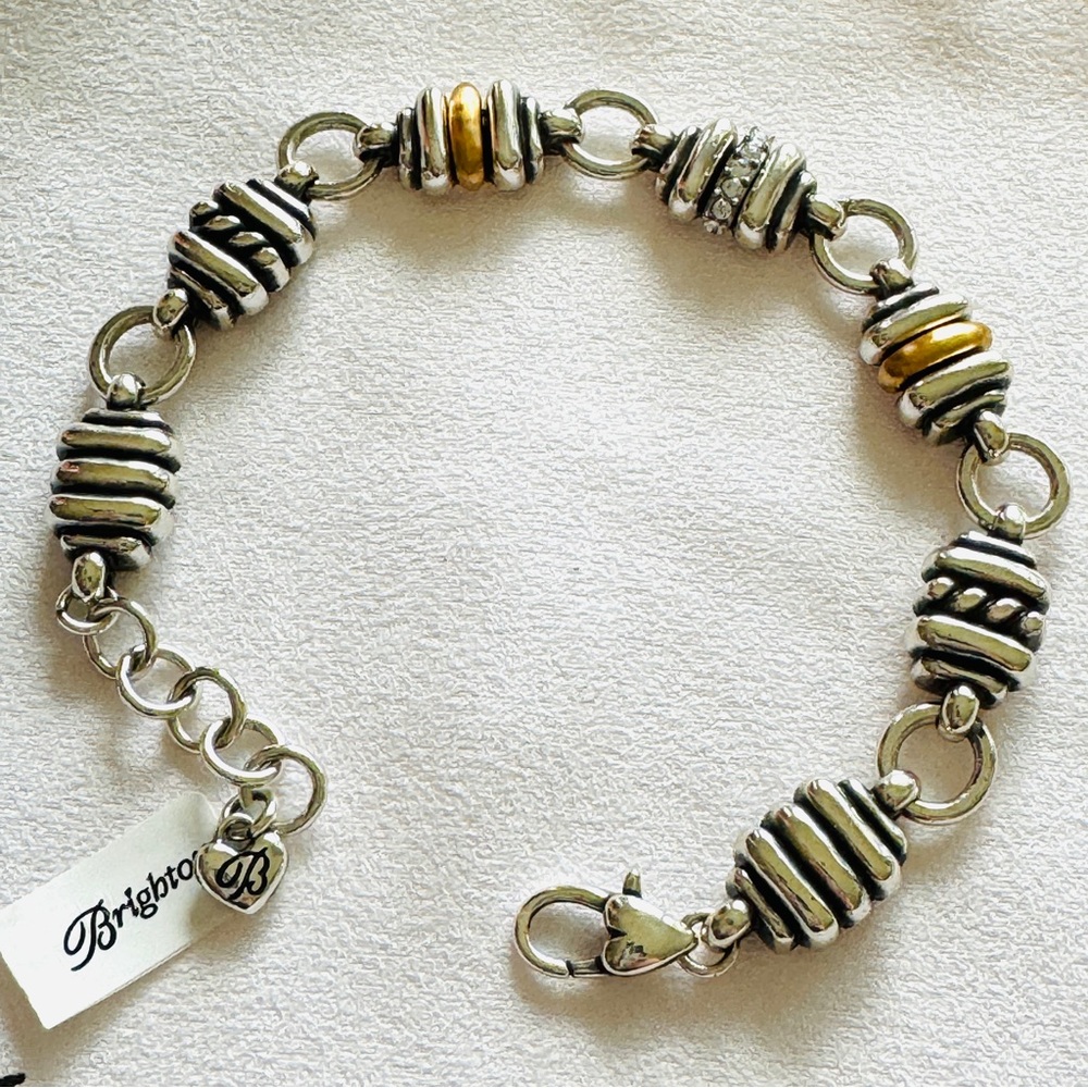 Brighton Charlotte Silver Gold-Tone Bracelet NWT - Picture 2 of 12